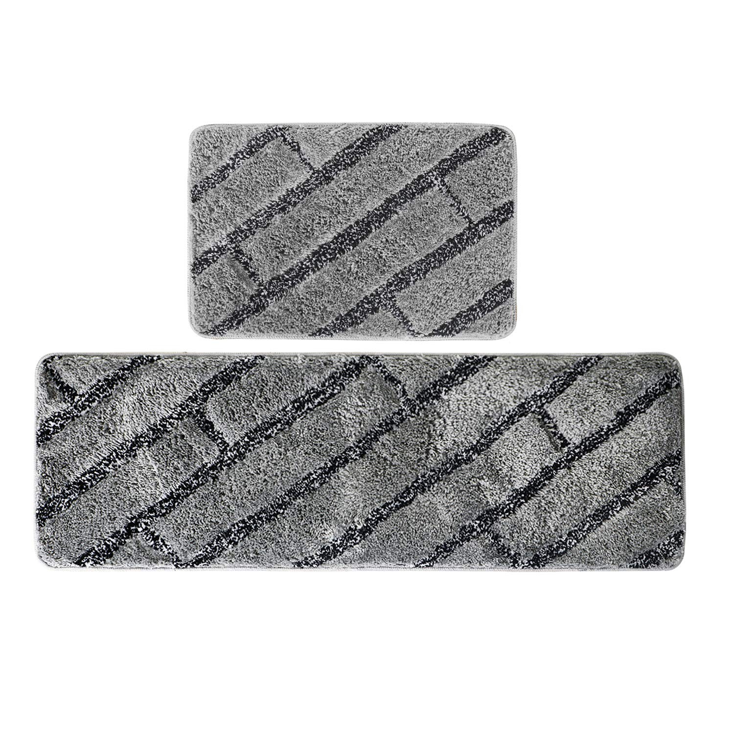 Soft Microfiber Shaggy Floor Runner - Set of 2