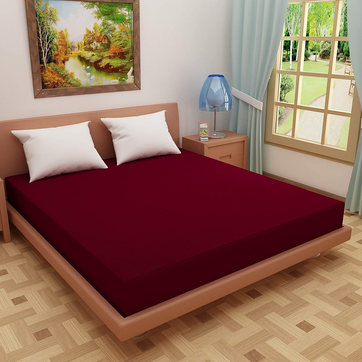 Ultra Soft & Hypoallergenic Waterproof Terry Cloth Double Bed King Size Mattress Protector