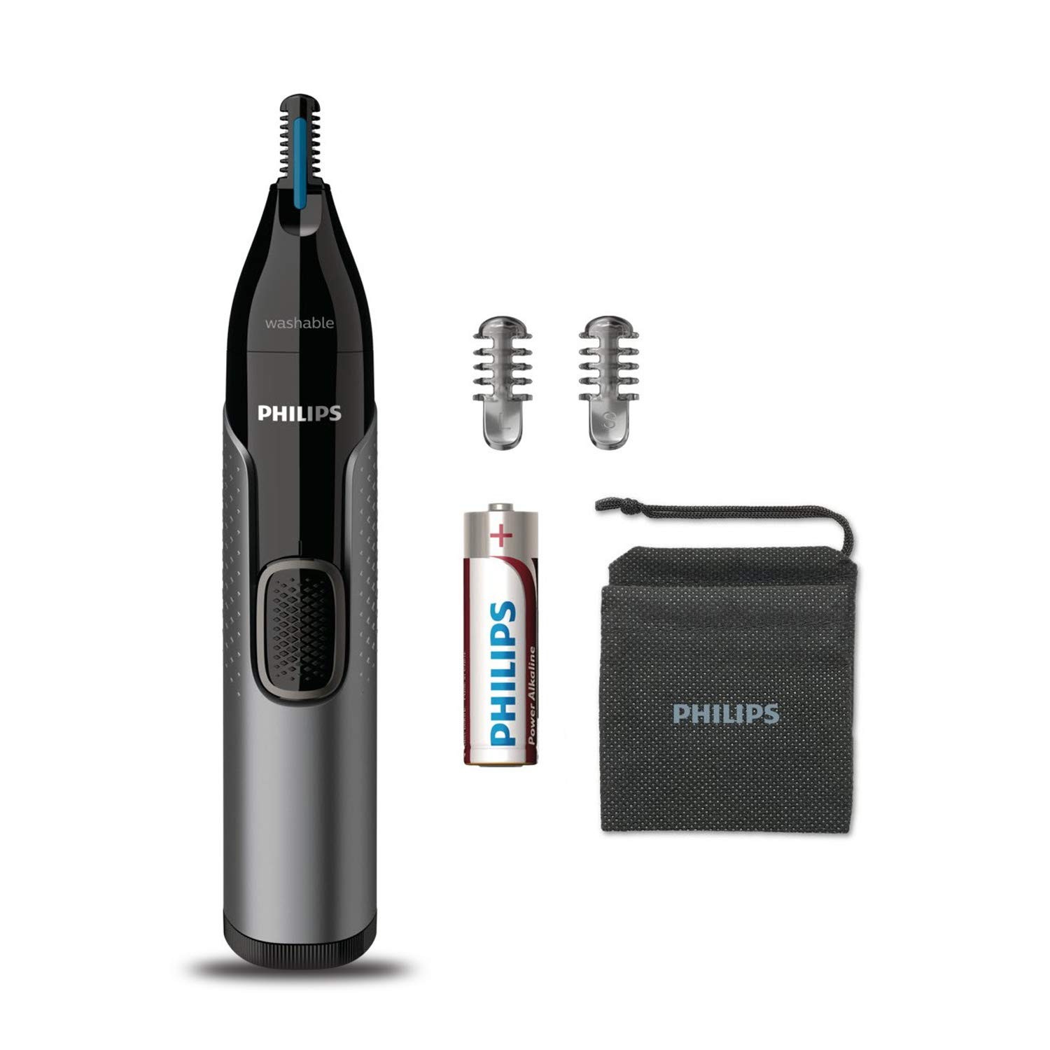 Philips Nose Trimmer Nt3650/16, Cordless Nose, Ear & Eyebrow Trimmer with Protective Guard System
