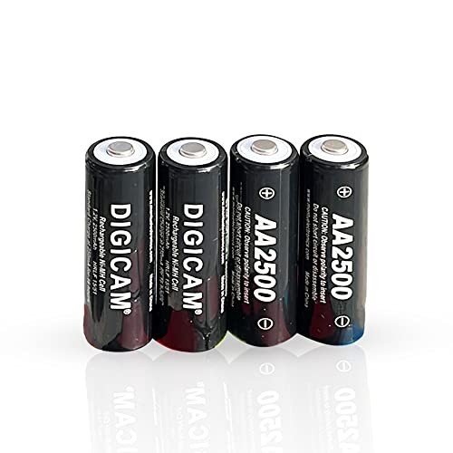 Digicam® AA 1.2v 2500mAh Nickel–Metal Hydride (Ni-MH) Battery | Rechargeable Battery (AA 1.2v 2500mAh) Pack of 4
