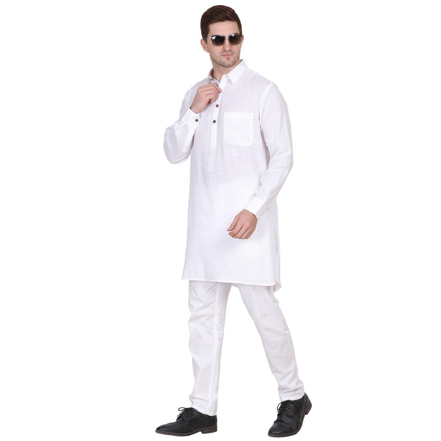 MARSHALL LINEN ORGANZA PATHANI SUIT OFF WHITE COLOR
