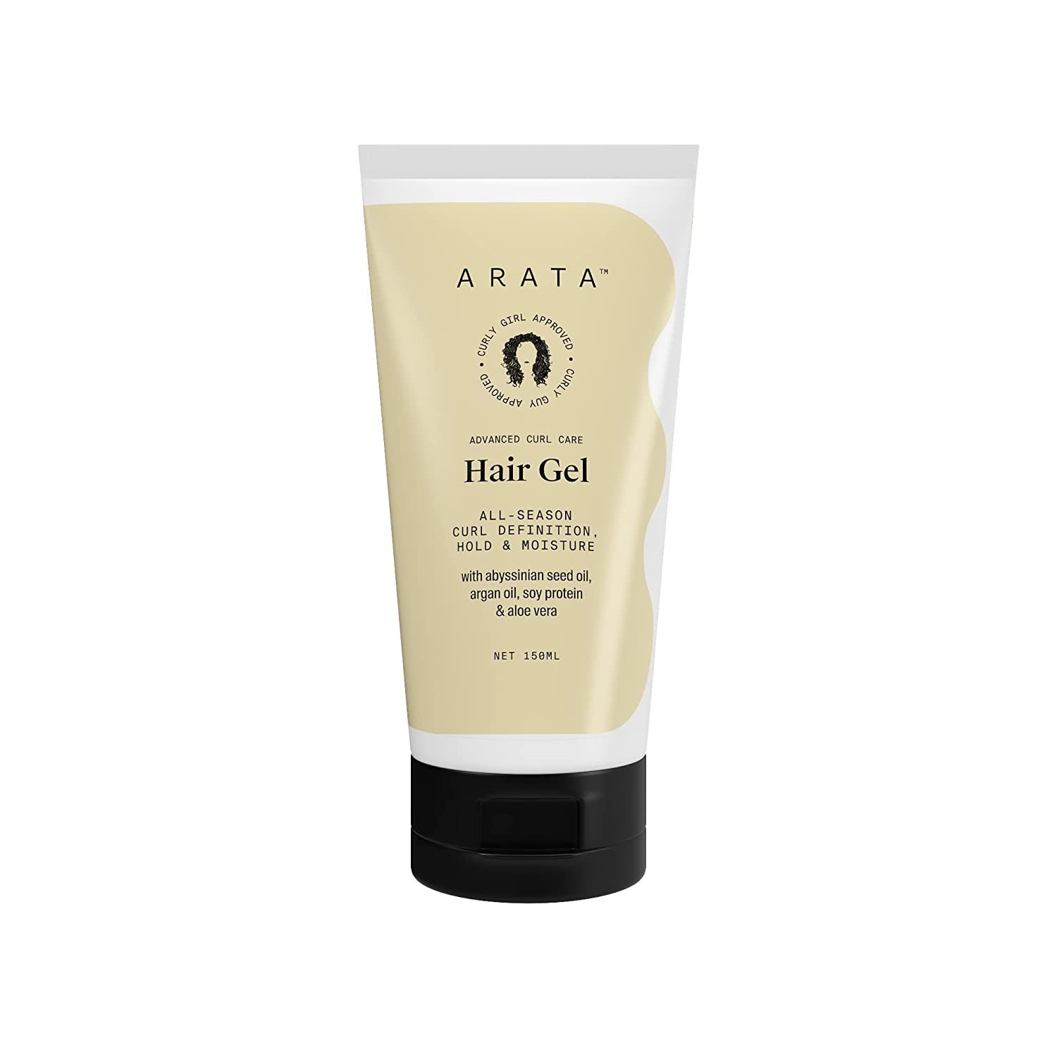 Arata Advanced Curl Care Curly Hair Gel | Abyssinian Seed Oil, Argan Oil, Soy Protein & Aloe Vera